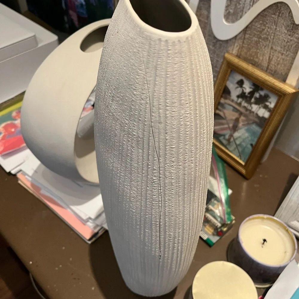 COPY - Crate&Barrel Alura tall cream vase